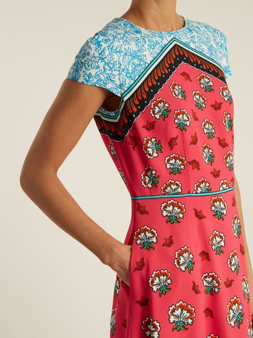 Osmond Kings-print crepe dress | Mary Katrantzou | MATCHESFASHION US