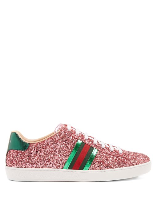 gucci pink glitter sneakers