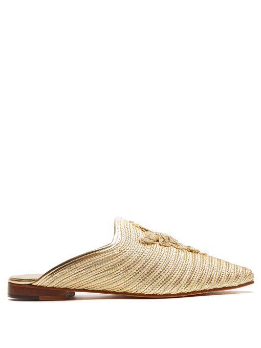 Safi raffia backless loafers | Carrie Forbes | MATCHESFASHION UK