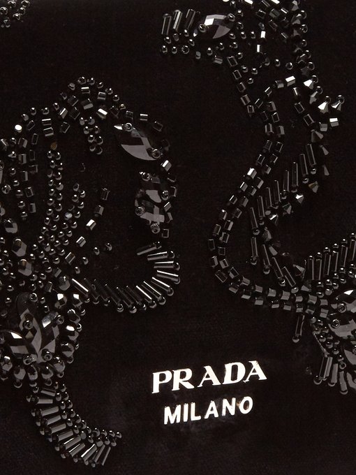 prada velvet clutch