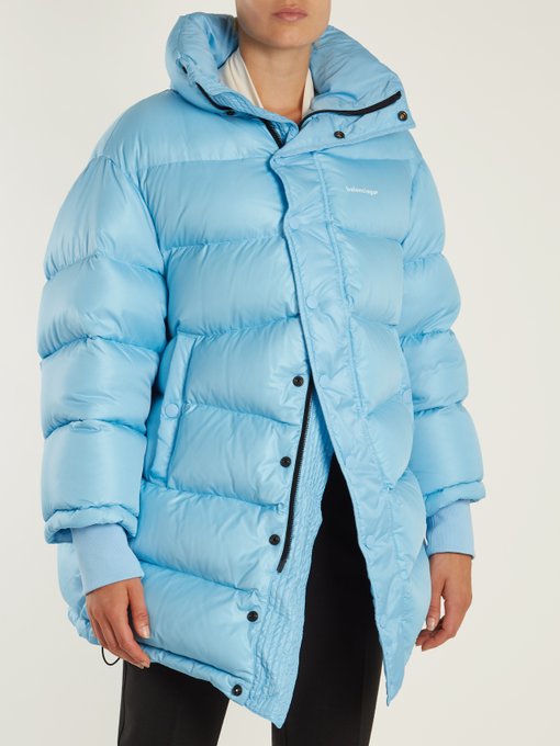 BALENCIAGA Outerspace Oversized Quilted Shell Jacket in Light Blue ...