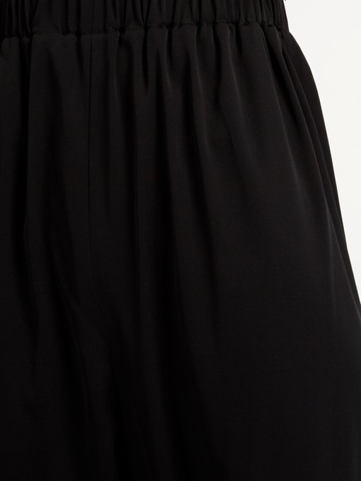 BALENCIAGA Fischer High-Rise Stretch Silk-Blend Trousers, Colour: Black ...