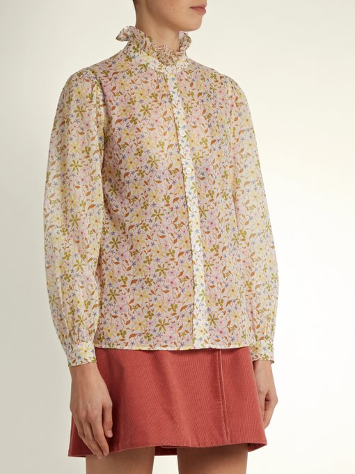 Floral-print cotton-voile top | Alexachung | MATCHESFASHION UK