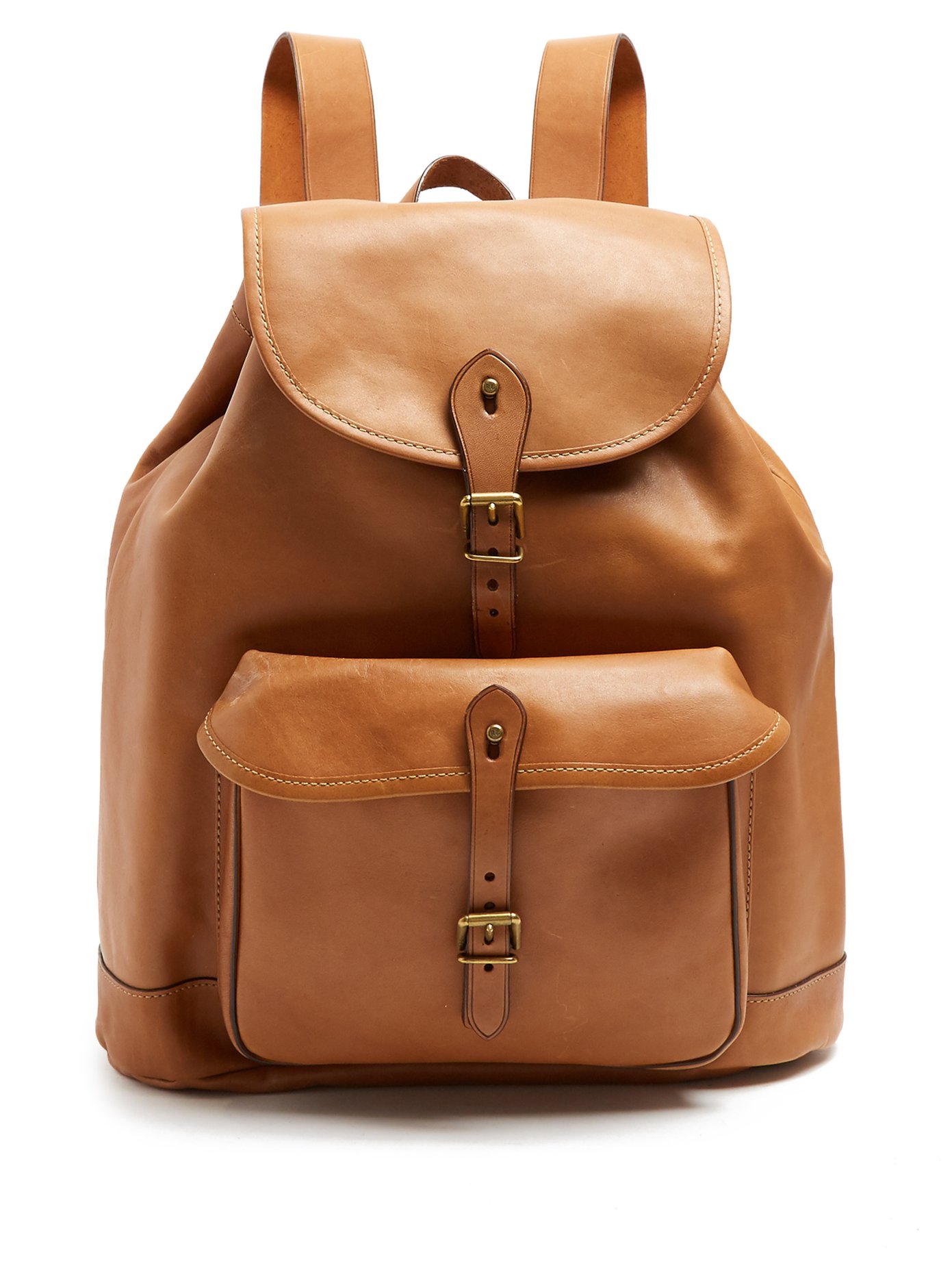 polo backpack leather
