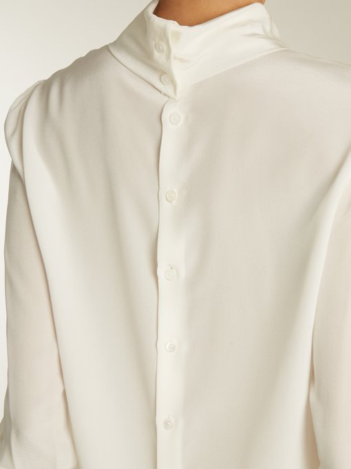 High-neck silk blouse | Chloé | MATCHESFASHION.COM UK