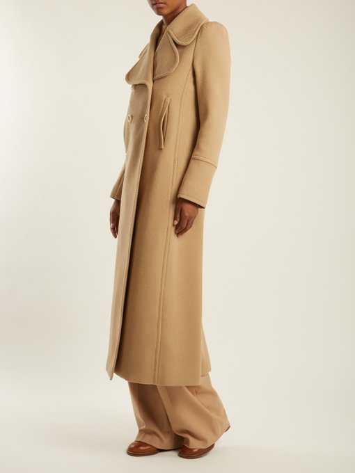 Oversized-lapel double-breasted wool-blend coat | Chloé | MATCHESFASHION UK