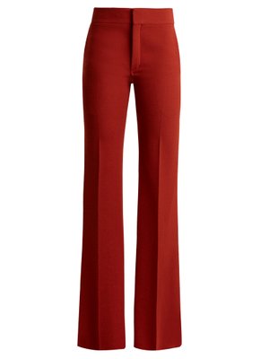 Mid-rise flared crepe trousers | Chloé | MATCHESFASHION UK