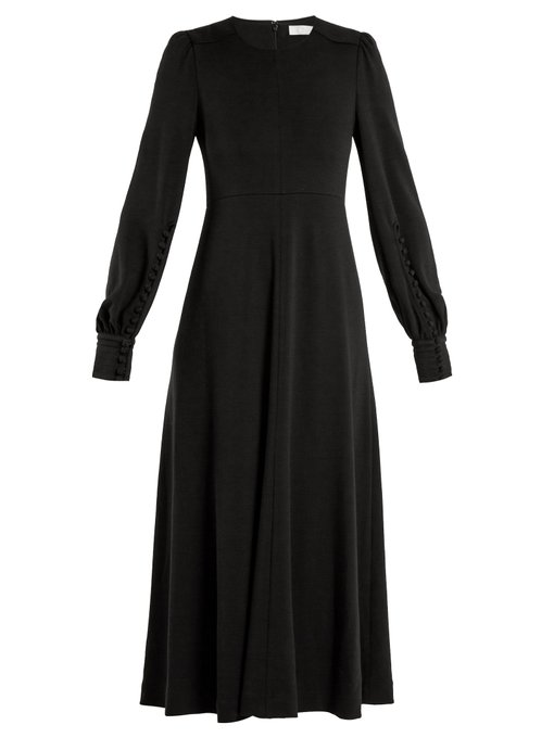 Long-sleeved wool-jersey midi dress | Chloé | MATCHESFASHION US