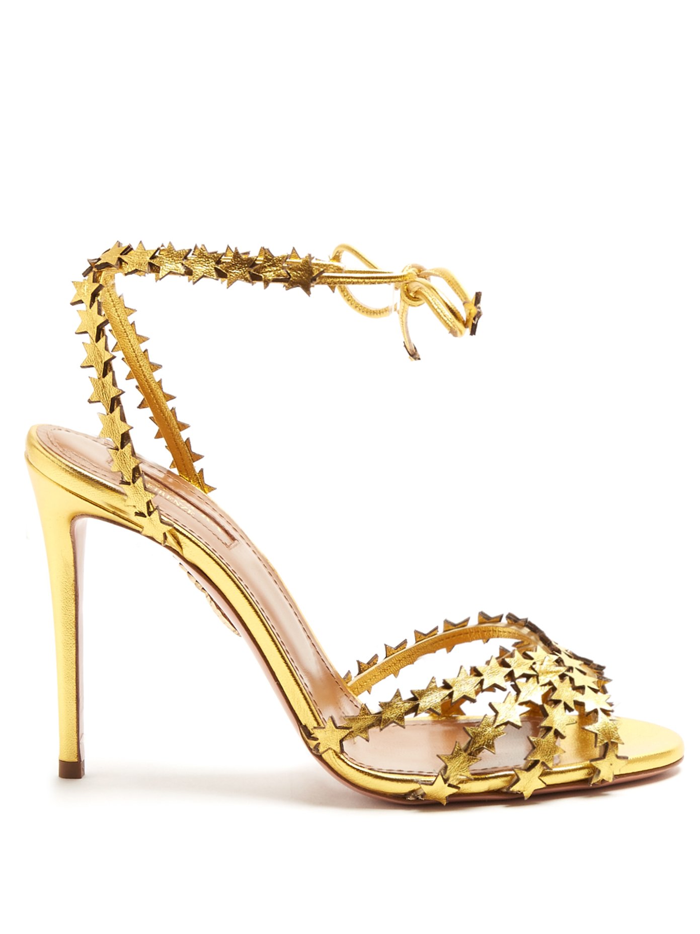 aquazzura gold heels