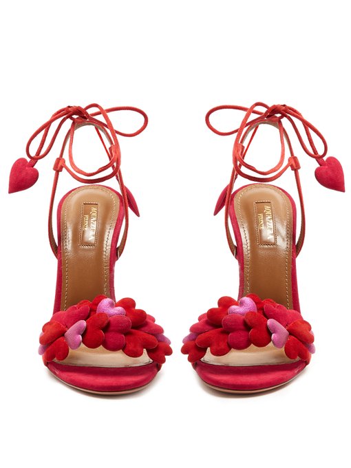 Happy Hearts suede sandals | Aquazzura | MATCHESFASHION.COM UK