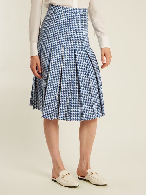 Pleated wool-blend tweed skirt | Gucci | MATCHESFASHION.COM UK