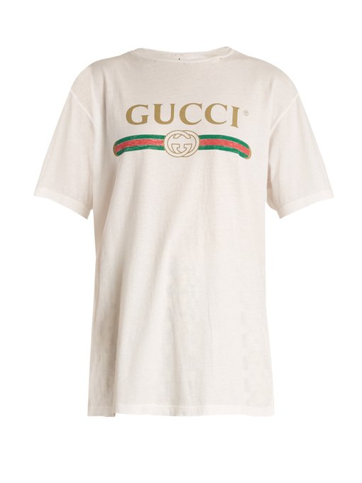 Logo-print cotton T-shirt | Gucci | MATCHESFASHION.COM US