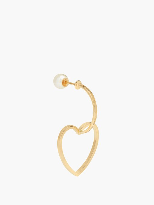 Pearl & pink-gold single earring展示图