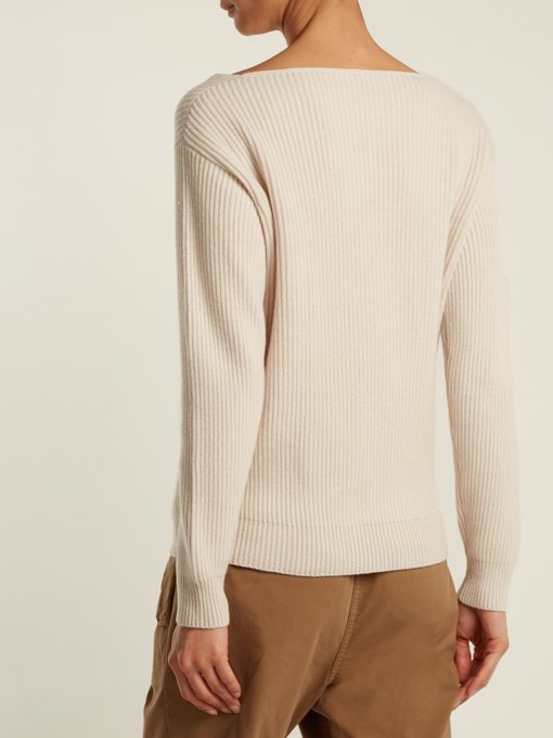 Monili-embellished ribbed-knit cashmere sweater | Brunello Cucinelli ...