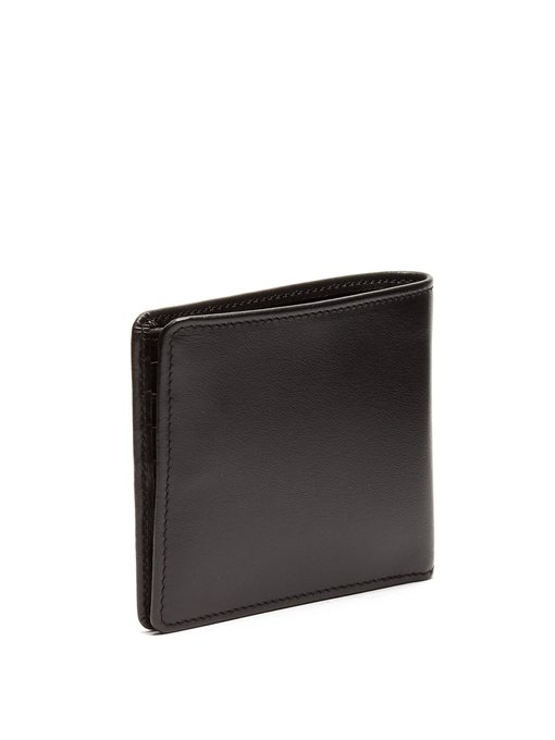 Logo cut-out bi-fold leather wallet | Maison Kitsuné | MATCHESFASHION US