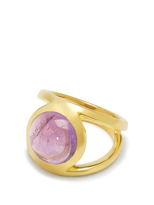 Amethyst and gold-plated pinky ring | Theodora Warre | MATCHESFASHION ...