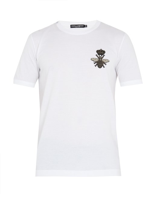 Bee-embroidered cotton T-shirt | Dolce & Gabbana | MATCHESFASHION UK