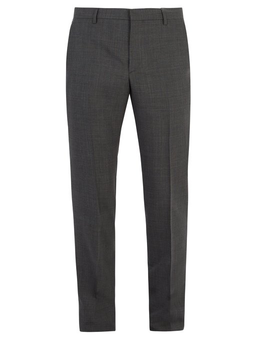 Checked slim-leg wool-blend trousers | Prada | MATCHESFASHION UK