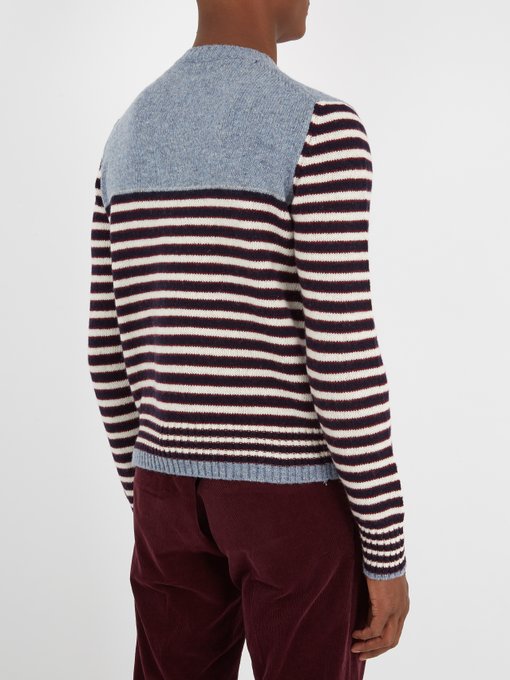 Crew-neck striped-wool sweater | Prada | MATCHESFASHION UK