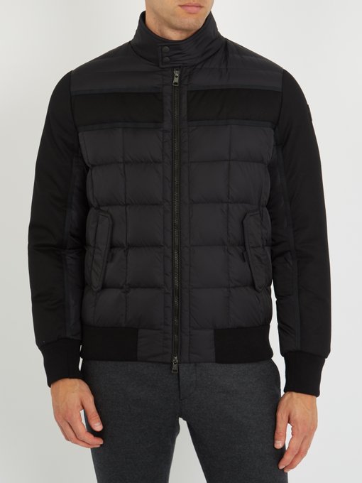 Aramis wool-panel quilted-down coat 
