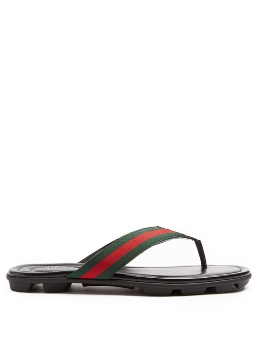 gucci web flip flops