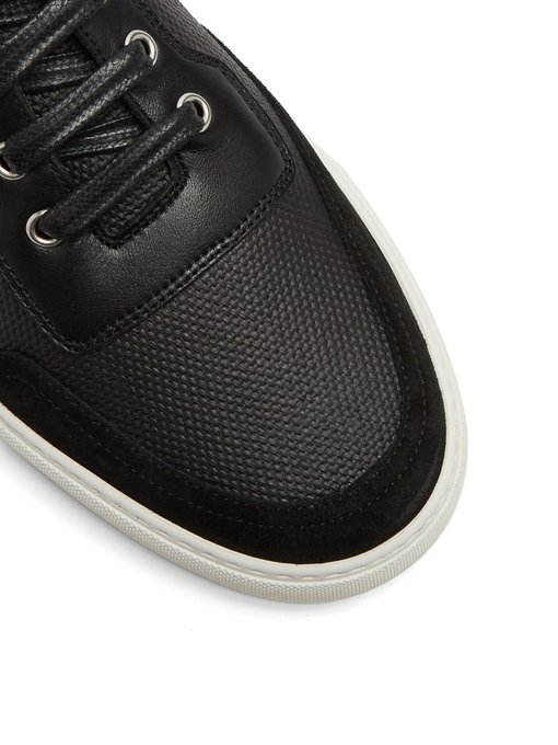Mr Jones coated-canvas and suede low-top trainers | Harrys of London ...