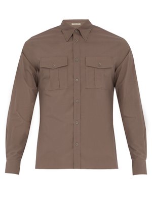 Single-cuff patch-pocket cotton shirt | Bottega Veneta | MATCHESFASHION UK