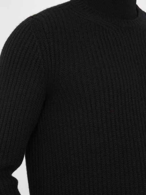 Roll-neck ribbed-knit cashmere sweater | Valentino | MATCHESFASHION.COM UK