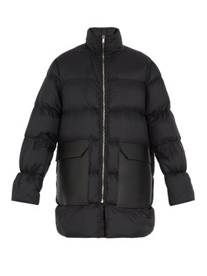Funnel-neck quilted down coat | Rick Owens | MATCHESFASHION UK