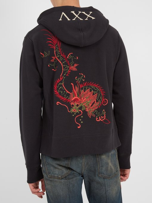 gucci black dragon hoodie