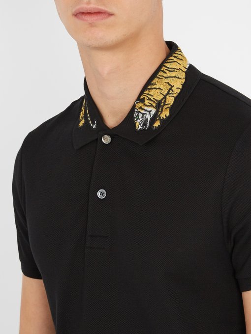 gucci shirt with tiger on collar