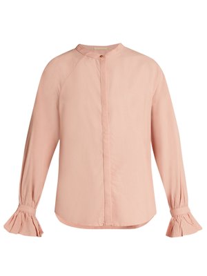 Ruffled-cuff poplin blouse | Bliss and Mischief | MATCHESFASHION AU