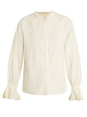 Ruffled-cuff poplin blouse | Bliss and Mischief | MATCHESFASHION.COM UK