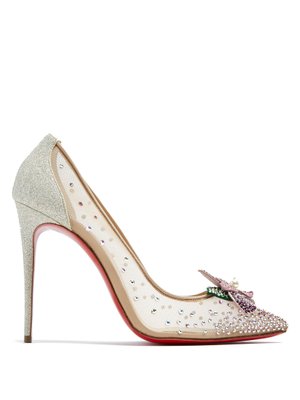 Feerica crystal-flower embellished pumps | Christian Louboutin ...