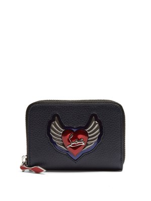 Panettone heart-embellished leather coin purse | Christian Louboutin | MATCHESFASHION.COM UK