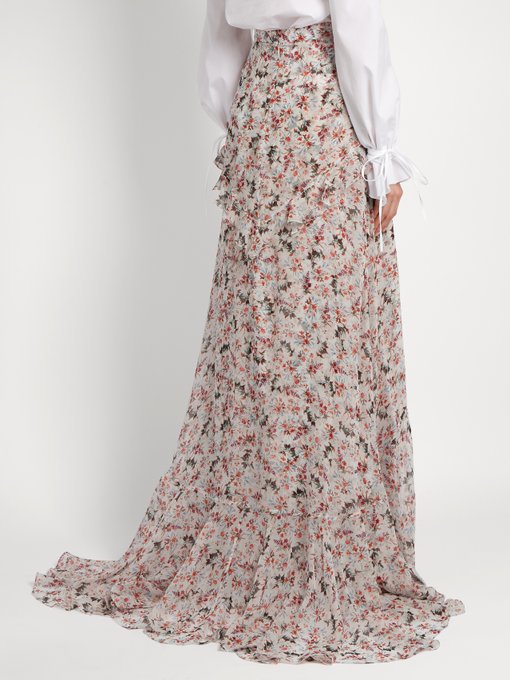 Alison floral-print silk-voile maxi skirt | Erdem | MATCHESFASHION UK