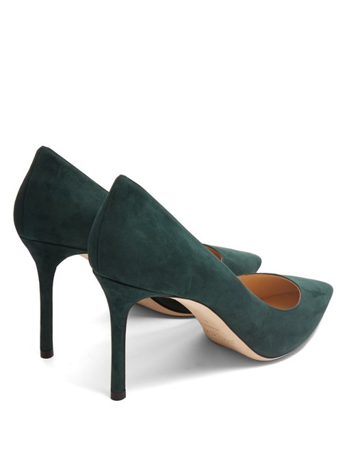 jimmy choo green velvet heels