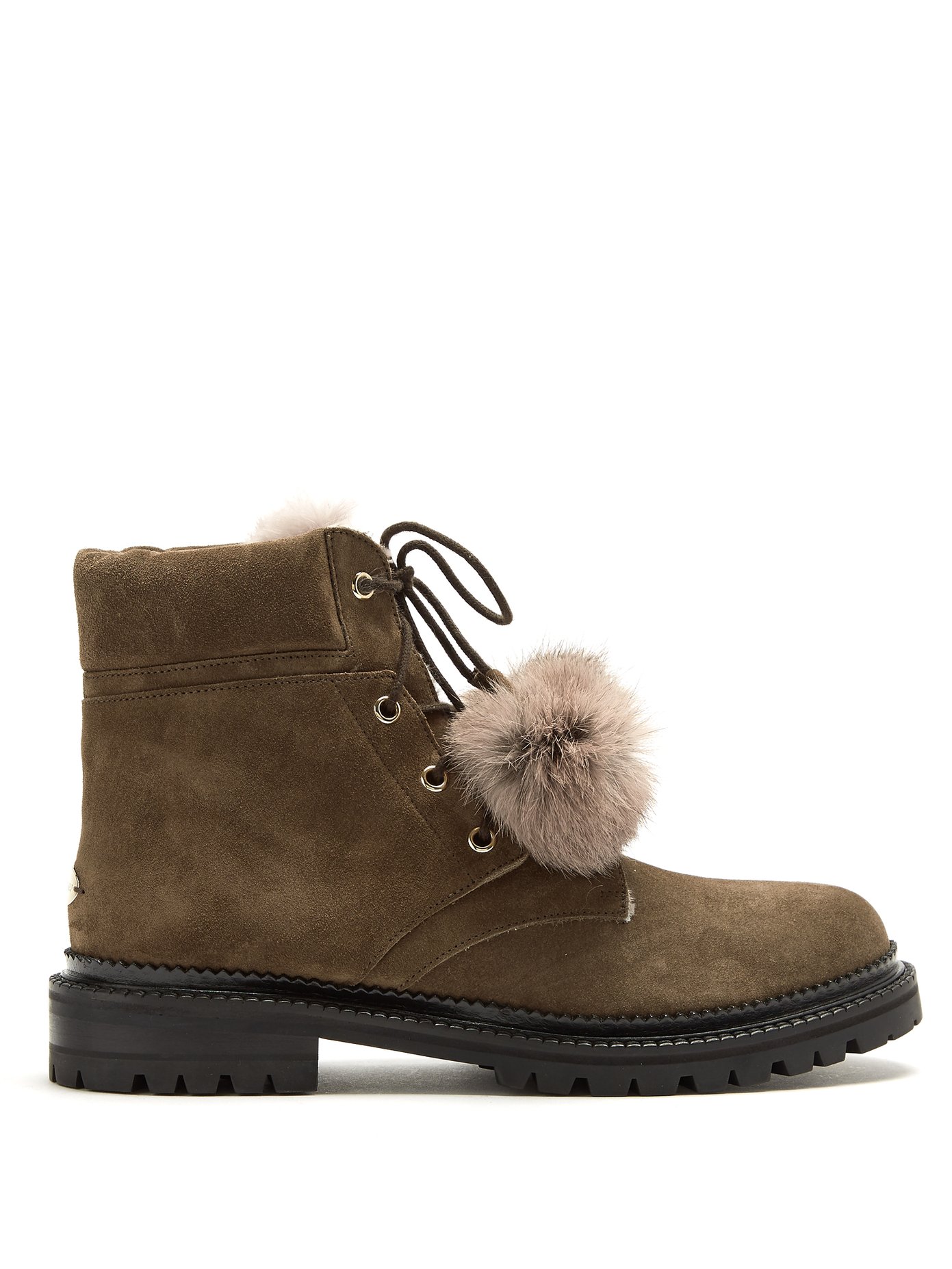 Elba suede and fur ankle boots | Jimmy 