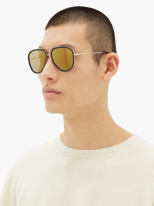 Mirrored aviator sunglasses | Gucci 