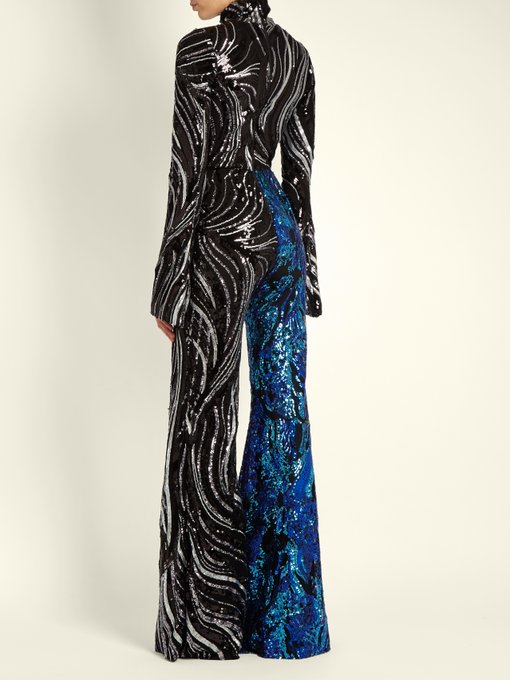 Sequin-embellished flared jumpsuit | Halpern | MATCHESFASHION.COM US