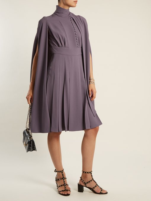 Cape-back crepe dress | Valentino | MATCHESFASHION.COM US