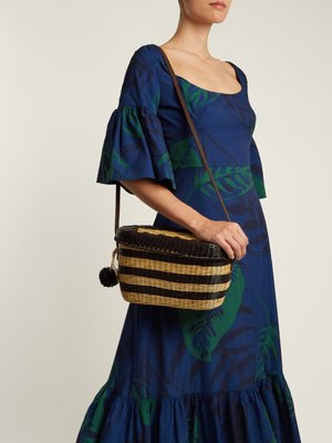 Carmen Palm-print ruffled midi dress | Borgo De Nor | MATCHESFASHION UK