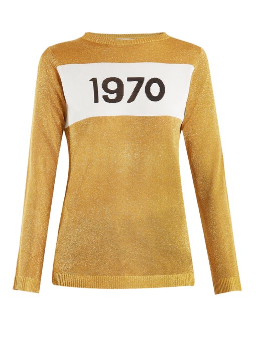 1970-intarsia metallic sweater | Bella Freud | MATCHESFASHION FR