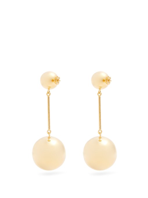 Sphere drop gold-plated earrings | JW Anderson | MATCHESFASHION US