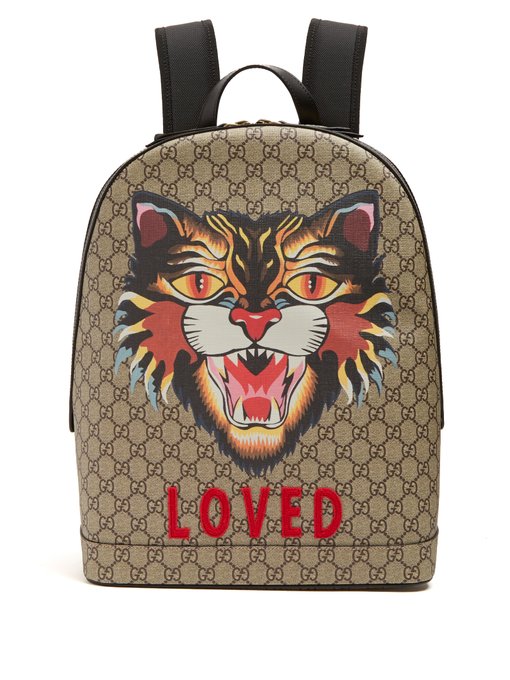 gucci backpack with cat