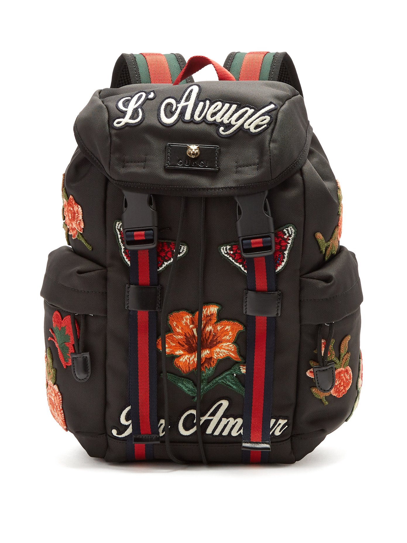 gucci floral backpack