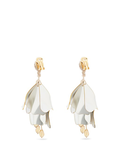 Impatiens clip-on earrings | Oscar De La Renta | MATCHESFASHION US