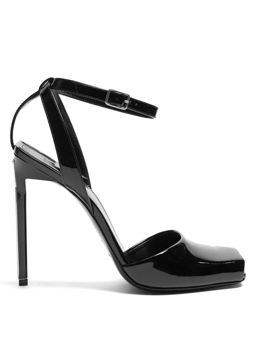 Edie patent-leather sandals | Saint Laurent | MATCHESFASHION UK