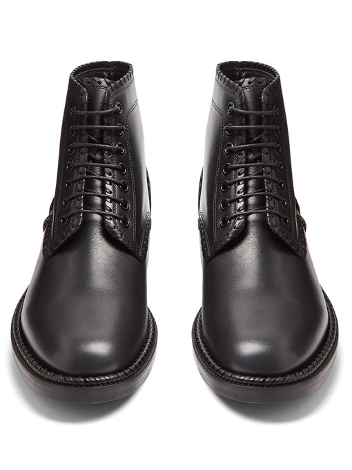 William 20 whipstitch leather ankle boots | Saint Laurent ...