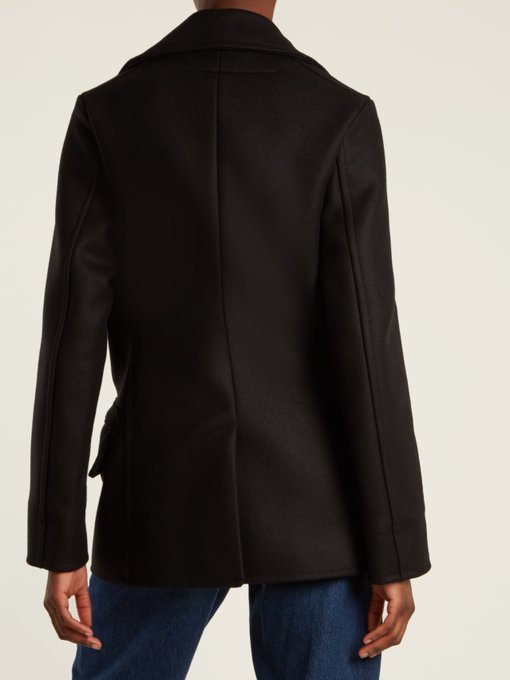 Detachable-collar wool-blend felt coat | Givenchy | MATCHESFASHION US